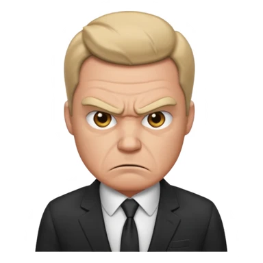 very angry male boss in suit sticker