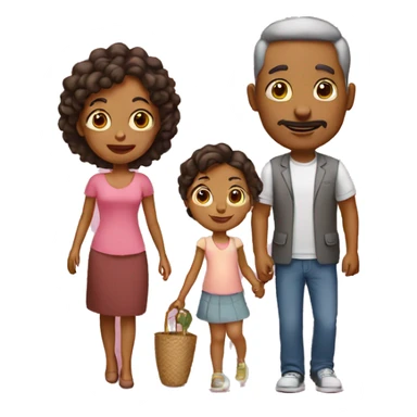 Papa-mama-hija sticker