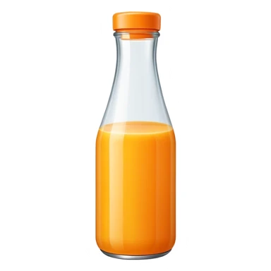 Orange juice bottle sticker