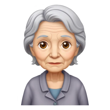 old woman standing  sticker