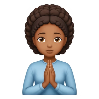 Faça uma menina orando negra  sticker