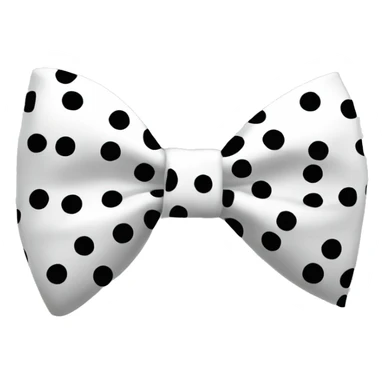 white bow with polka dots  sticker