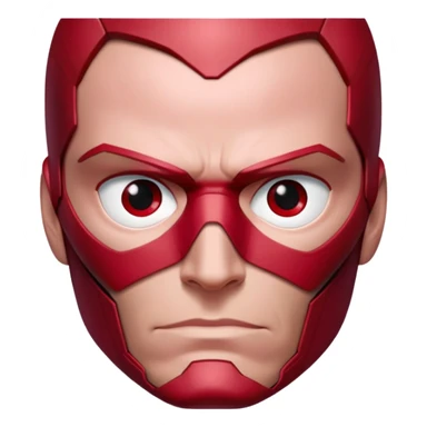 vision marvel red face  half body from captain america: civil war sticker