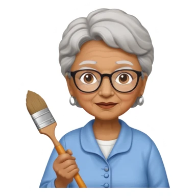 Grandma is painting  sticker