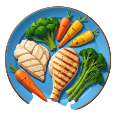Meal with protein chicken and veggies sticker
