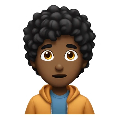 Anxious black hair boyx sticker