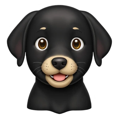 Black lab smiling sticker