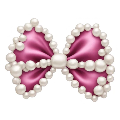 bow made out of pearls sticker