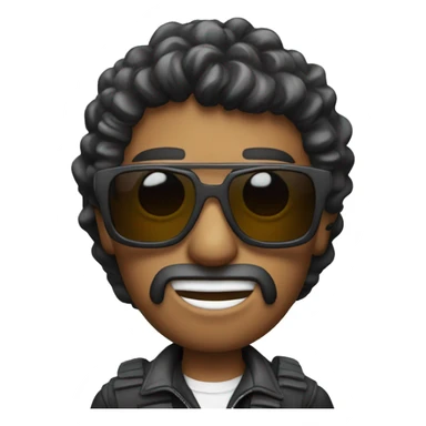 man with bazooka and sunglasses sticker