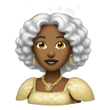 Black women queen sticker