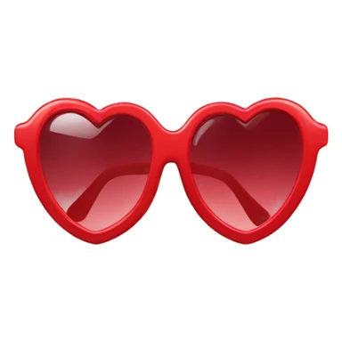 heart shaped sunglasses with red frames sticker