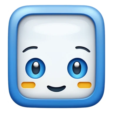 Blauw vierkant met wit vinkje in sticker