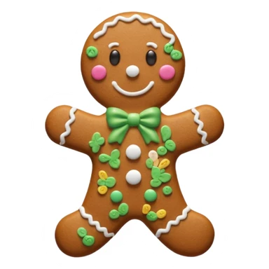 gingerbread man saying happy new year sticker