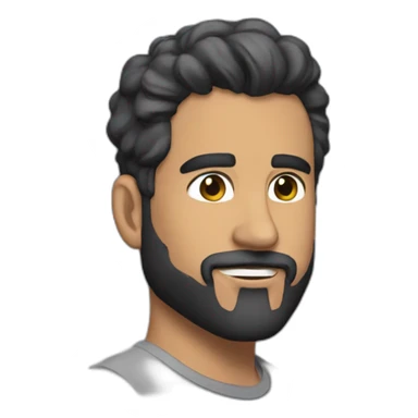 Anthony Martinez con barba sticker