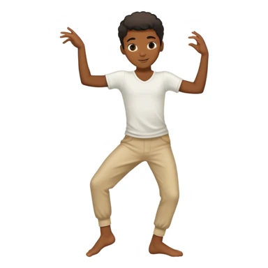 Balck boy dancer with really good dancer feet sticker