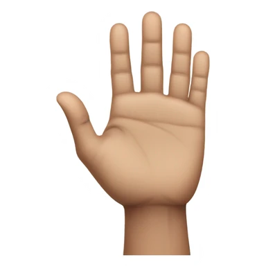 Man holding 5 fingers down sticker