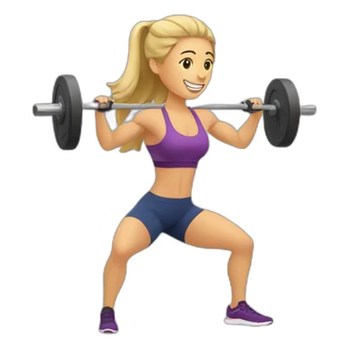 Woman doing CrossFit sticker