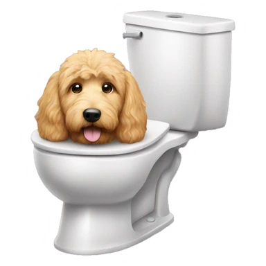 Golden doodle on the toilet sticker