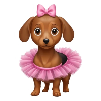 Mini dachshund with a tutu sticker
