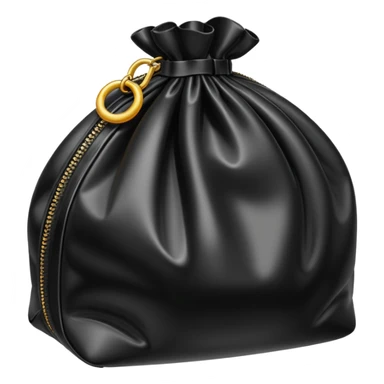 black inflated bag sticker