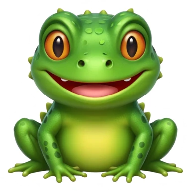 cute dragon and frog fused together emoji sticker
