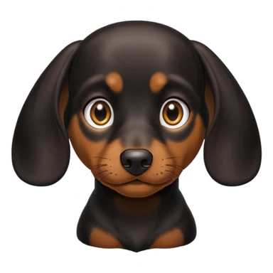 Black miniature Daschund  sticker