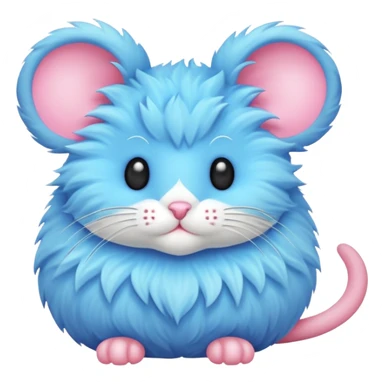 Toy for a cat, fluffy, fake mouse, bright colors sticker