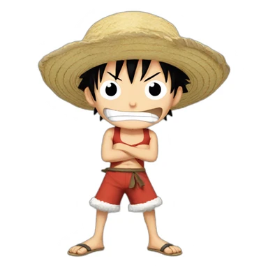 luffy from one piece angry sticker