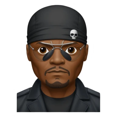 Nick Fury Samuel L. Jackson eye patch face only  sticker
