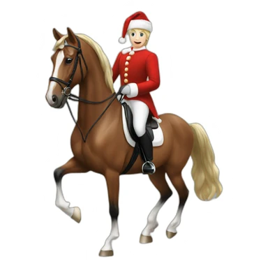 christmas dressage sticker