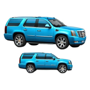 Sky blue Cadillac Escalade sticker