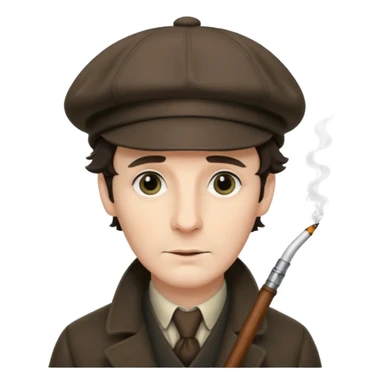Sherlock Holmes with deerstalker hat without mustache and cigarette  sticker