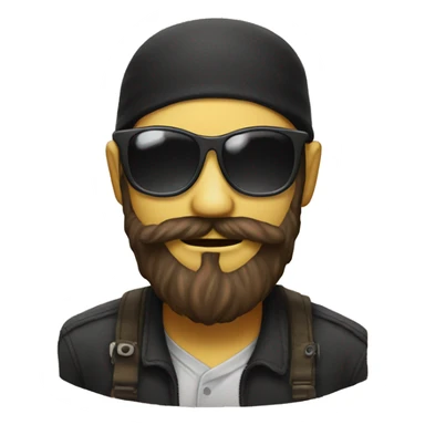 Disguise emoji with beard sticker
