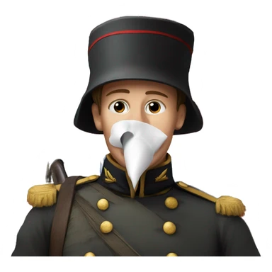 British soldier in the Crimean War blows his nose sticker