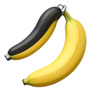 A banana clip is a curved, banana-shaped hair accessory with teeth on both sides that hinge together, designed to secure hair in a vertical ponytail or "banana curl" style sticker