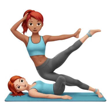 Pilates + red haired girl sticker