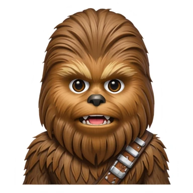 pero la cara de chewbacca en formato png con menos detalle sticker