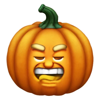 Donald Trump as a pumpkin sticker