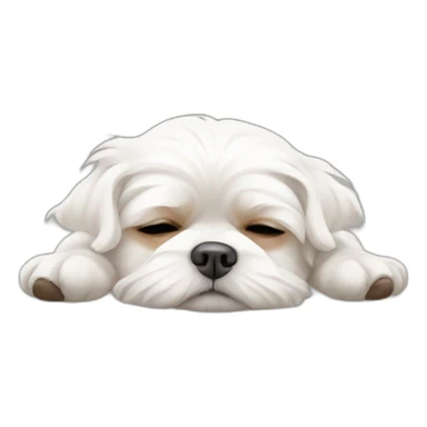 Maltese falling asleep sticker