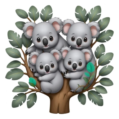 famille de koalas sticker