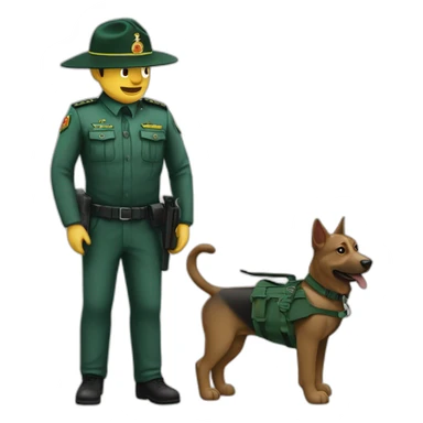 Guardia civil saludando sticker