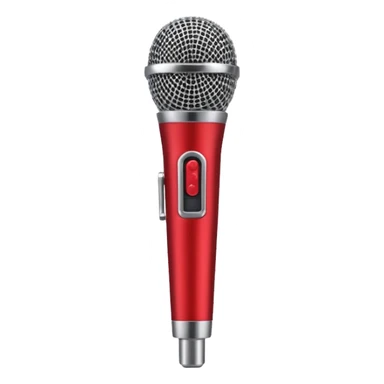 a real red microphone sticker
