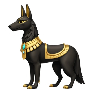 Black-furred Anubis (full body) sticker