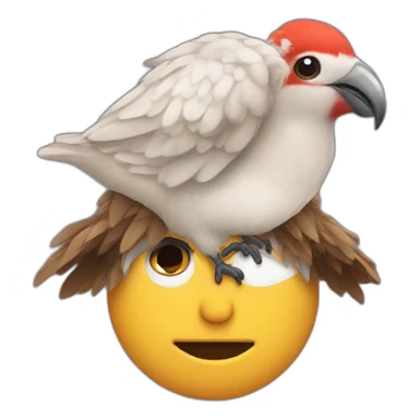Mercredi adams with a bird on his head sticker