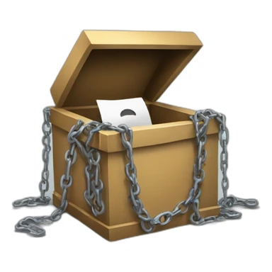 sad ballot box in chains  sticker