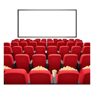 3d realistic interior of movie theater sticker