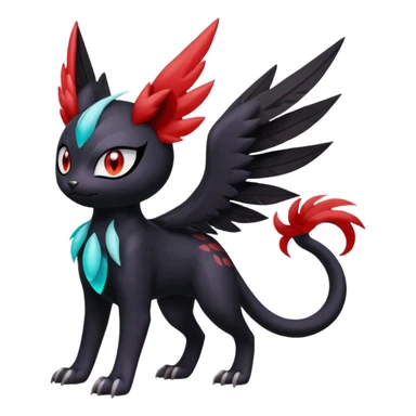 Meloetta-Purrloin-Nargacuga-Pokémon-Fakémon-fusion-hybrid-creature sticker