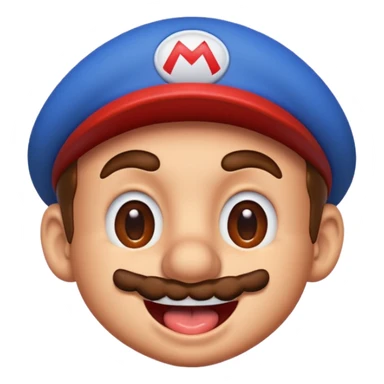 Mario blushing tongue out sweating sticker