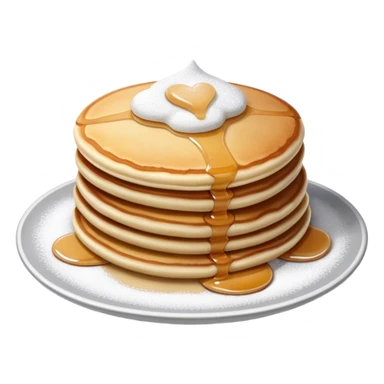 Poffertjes Cinematic Realistic Poffertjes Dessert Emoji, depicted as small, fluffy Dutch pancakes dusted with powdered sugar, rendered with lifelike textures and warm, inviting lighting. sticker