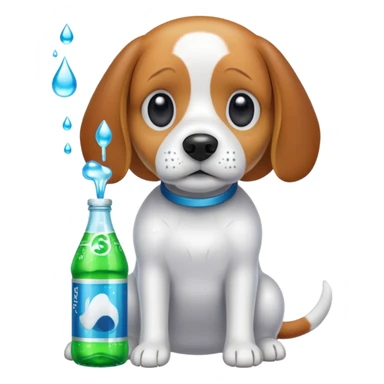 ghost beagle with sprite  sticker
